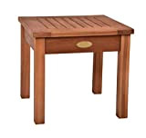Table d'appoint Eucalyptus 40 cm – Aspect teck – Petite table de jardin en bois massif – Table pour balcon, ...