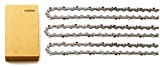 Tallox Lot de 3 chaînes de tronçonneuse 3/8", 1,3 mm, 40 maillons entraîneurs, 25 cm