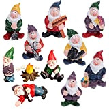 TBoxBo Lot de 11 mini nains de jardin miniatures, figurine de lutin de jardin miniature, décoration de jardin féérique, petits ...