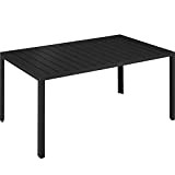 tectake 800716 Table de Jardin de terrasse extérieure, Cadre en Aluminium, 2 Pieds réglables en Hauteur, 150 x 90 x ...