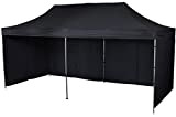Tente Express Professionnelle 3x4,5m tonnelle Pliable, Tente Pliante, Tente de réception (Noir)