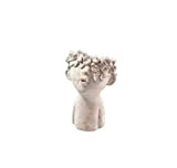Tête de plante amusante - Figurine à planter - Pot de fleurs en céramique - Décoration (petit : hauteur 18 ...