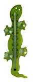 TFA Dostmann Gecko Thermomètre de fenêtre analogique, 14.6018, température extérieure, Montage avec ventouses, Design Gecko, résistant aux intempéries, Vert
