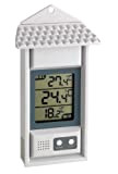 TFA Dostmann Thermomètre numérique pour l'intérieur et l'extérieur, température extérieure, température ambiante, 30.1039, blanc