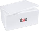 THERM BOX Boîte en polystyrène Thermobox pour aliments et boissons Boîte réfrigérante en polystyrène Boîte chauffante 59,5x39,5x32cm 46,6 litres blanc ...