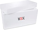 THERM BOX Boîte en polystyrène Thermobox pour la nourriture et les boissons Refroidisseur et réchauffeur en polystyrène (78x35x45cm - Volume ...