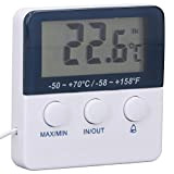 Thermomètre intérieur extérieur alarme température humidité indicateur ℃/℉ bouton pour réfrigérateur usine