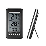Thermomètre Numérique Weytoll LCD ℃ / ℉ Thermomètre intérieur/extérieur numérique Horloge Horloge Mesure de température avec transmetteur