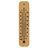 Thermomètre traditionnel en bois pour mesurer la température ambiante - Peut être utilisé à l'intérieur ou à l'extérieur et est ...