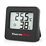 ThermoPro TP157 Hygromètre Digital Thermometre Interieur, Thermomètre Chambre Bébé avec Capteur d'humidité de Température et Icône de Visage Indicateur de ...