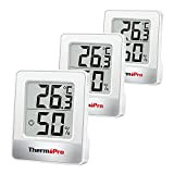 ThermoPro TP49-3 Petit Hygromètre Numérique Thermomètre Intérieur Thermomètre D'ambiance Moniteur de Température et Humidimètre pour Le Confort du Bureau à ...