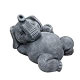 Tiefes Handicraft Décoration de jardin en forme d'éléphant – Statue de jardin en pierre pour extérieur et