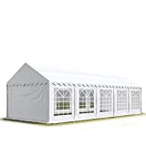 TOOLPORT 4x10 m Tente de réception/Barnum Blanc Toile de Haute qualité env. 500g/m² PVC