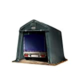 TOOLPORT Abri/Tente Garage Premium 2,4 x 3,6 m pour Voiture et Bateau - Toile PVC env. 500 g/m² imperméable Vert ...