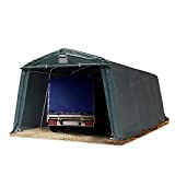 TOOLPORT Abri/Tente Garage Premium 3,3 x 6,2 m pour Voiture et Bateau - Toile PVC env. 500 g/m² imperméable Vert ...