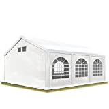TOOLPORT Tente de réception 4x6 m Tente de Jardin Blanc bâche PE env. 300 g/m² imperméable résistante aux UV avec ...