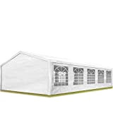 TOOLPORT Tente de réception 5x10 m pavillon Blanc bâche PE épaisse d'env. 180 g/m² imperméable Tente de Jardin