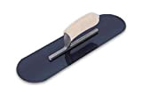 Truelle pour piscine de Marshalltown avec manche en bois, acier bleu, truelle pour sol et béton, dimensions de la truelle ...