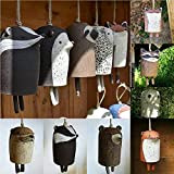 TTCPUYSA Beautiful Rustic Animal Wind Chimes,Boho Handmade Art Garden Decor Gift,Vintage Ideas Resin Crafts Outdoor Hanging Ornaments Bells (Badger)