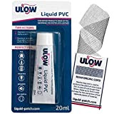 Ulow Kit de Réparation Liner Piscine PVC Colle Vinylique Silicone Liquide Scellante Transparente Répare Trou pour Rustine Piscines Gonflables Bateaux ...