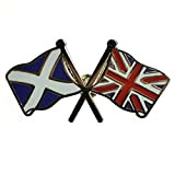 Union Jack-Saltire Friendship Flag Pin Badge - British-Scotland-St Andrews