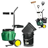 UPP Chariot à Outils de Jardin I Transport des déchets I Rangement Outillage de Jardinage I Manche de 1 mètre ...