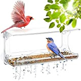 UPP Mangeoire pour Oiseaux, Transparente avec ventouses en Acrylique I À Coller sur la fenêtre pour Observer Les Oiseaux du ...