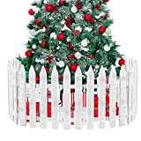 URATOT Lot de 20 mini clôtures en plastique blanc épais pour sapin de Noël, fête de mariage, jardin, maison, 30,5 ...