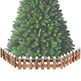 URBN Toys Lot de 1 ou 2 clôtures en bois naturel pour sapin de Noël