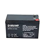 VeLamp 23732 Batterie rechargeable au plomb, connexions Faston, 12V 9Ah. Idéal pour les lumières de secours, les systèmes de vidéosurveillance, ...