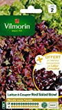 Vilmorin 3609842 Pack de Graines Laitue à Couper Salade Bol Rouge + Echantillon Laitue à Couper Grenadine