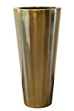 VIVANNO Rondo Classico Pot de Fleurs en Fibre de Verre Doré métallisé 80 cm