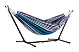 Vivere, Denim Double Cotton Hammock with Space-Saving Steel Stand including carrying bag