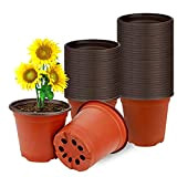 Vockvic 50 Pièces Pots de Plantes en Plastique, Pots de Semis Réutilisables Pots de Fleurs Pratiques Multifonctionnels Petit Récipient de ...