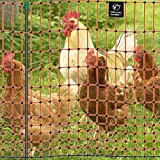 VOSS.farming Filet électrifiable de clôture pour volailles farmNET, 50 m, Hauteur 112 cm, 16 piquets, 2 Pointes, Orange