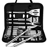Vpcok Direct Kit Barbecue, 33 pcs Accessoires Barbecue, Set Barbecue, Malette Barbecue for Camping/Garden, Made of Stainless Steel, with Carrying ...