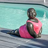 Wanda collection Statue contemporaine Femme Ronde Position Yoga Fuschia