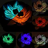 Weikeya Lampe de Lotus, Lampe de lotus de bassin flottant solaire pour Pool Party Garden House