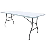 Werkapro Table Pliante Cross Outdoor Jardin rectangulaire-Jusqu' à 8 Couverts-Blanc Cassé-180 x 75 x 74 cm-11344-Werkapro, 180 cm x 75 ...