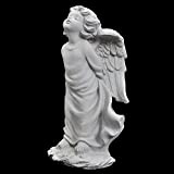 Wilai Statue d'ange Massive en Pierre reconstituée, décoration de Jardin antigel (10040)