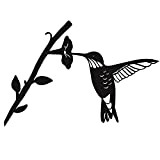 windyday Silhouette d'oiseau en métal - Noir en Fer forgé Oiseau Silhouette Oiseaux sur la Branche, Colibri Wall Art déco ...