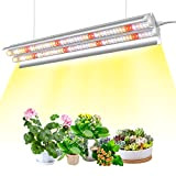 wolezek T5 Lampe de Croissance, 2ft 96 LEDs Full Spectrum Lampes LED de Cultureà, Double Tube avec Réflecteur et Daisy-Chain ...