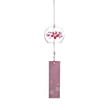 Wongfon verre japonais carillons éoliens cloches, motif de fleur de cerisier Sakura, Furin fait à la main anniversaire mariage anniversaire ...