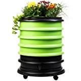 WormBox Lombricomposteur 4 Plateaux Vert Anis et jardinière - 72 litres - Recyclez Vos déchets organiques en Engrais pour Vos ...