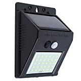 Youwise Lampe Solaire Extérieur, 30 LED Lumière Solaire IP65 Etanche éclairage Solaire avec Détecteur de Mouvement Lampe de Sécurité sans ...