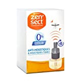 Zen'Sect Moustiques – Recharge 0% insecticide (45 nuits) pour diffuseur électrique – Répulsif Anti-moustiques