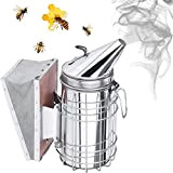 ZONSUSE Fumeur Bee Hive,équipement d'apiculture, Grande Taille en Acier Inoxydable Robuste, Soufflet à Circulation d'air Supérieure et Excellent Dégagement de ...